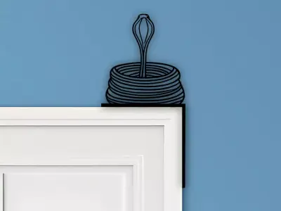 Snake Door Corner Decor 3D print model get
