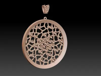 Pendant with diamonds 3D print model