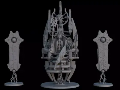 Cyber Lord Space Zombies King Of The Silent Moving Fortress 3D print model