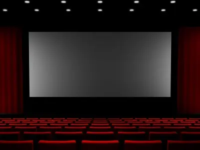 Movie Theater with screen 3D model