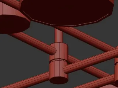 MARSA gold and brass ceiling light 3D model