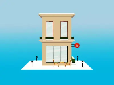 Basic Exterior Low-poly 3D model