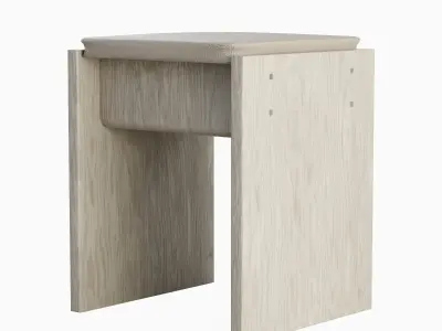 Wooden Stool 02 3D model