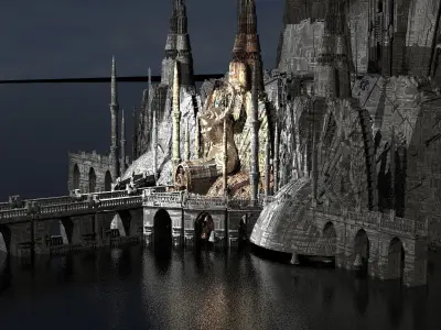 Covenant high Holy Temples Kitbash  3D model