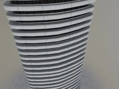 London Lombard Tower Low-poly 3D model