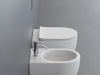 Olympia Ceramica Milady Wall-Hung WC Low-poly 3D model