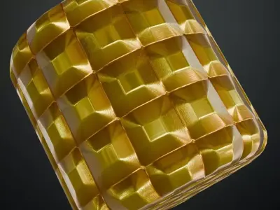 Golden Metal Corrugated PBR Seamless Texture purchase