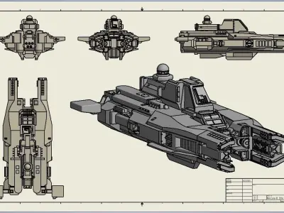 Mercury-II Sol Trans-gov Vessel 3D print model