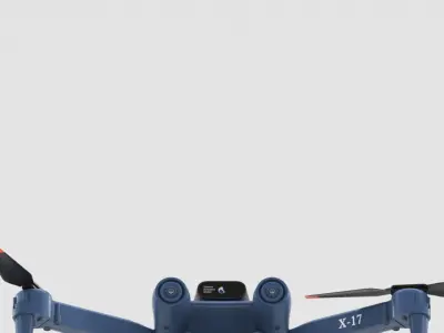 Foldable drone with 1080p HD camera Low-poly 3D model