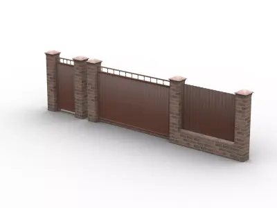 Fence cottages 3D model