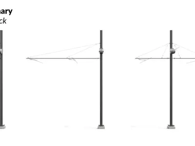 Tram Catenary - Modular pack 3D model