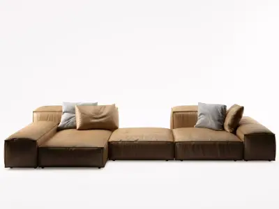 Extrasoft D sectional sofa 3D model