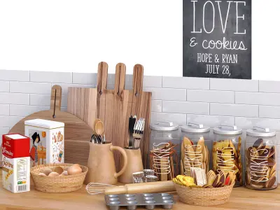 Biscuits en folie 02 3D model