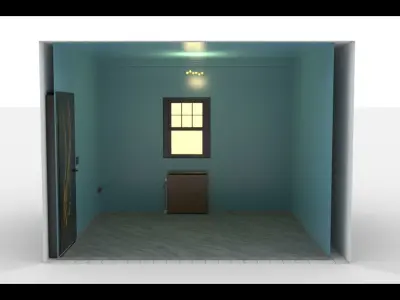 Bedroom Type 2 Interior Design without Furnitures 3D model