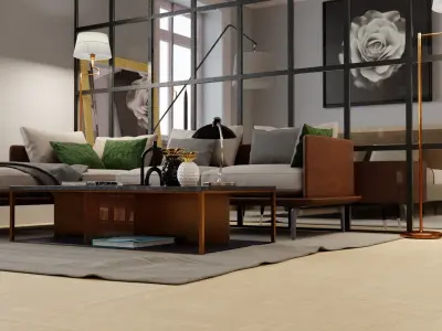 Scandinavian Modern  Interior 3D model