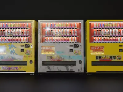 Japanese Style Vending Machine 3D model