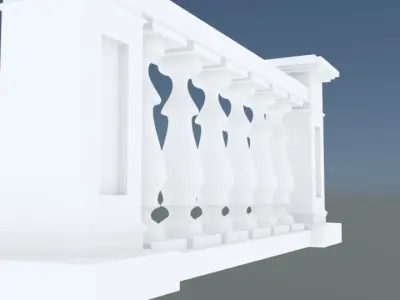 Concrete balustrade 3D 3D print model