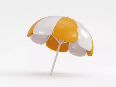 Beach Umbrella Low-poly 3D model purchase