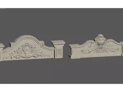 European-style door lintel 3D model