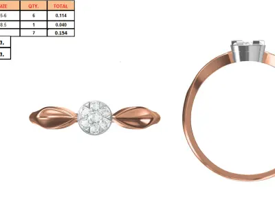 Light Weight Wedding Engagement Women Ring STL JCD Details 3D print model get
