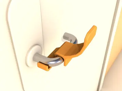Door Opener - open door with your elbow - 3D print model 3D print model