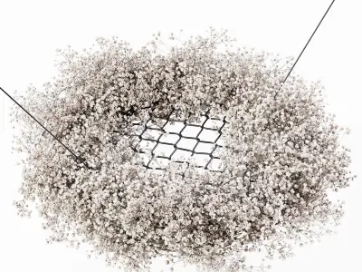 Chandelier Gypsophila Low-poly 3D model