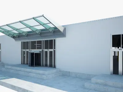 Exhibition Hall Warehouse 9 interior and exterior  3D model