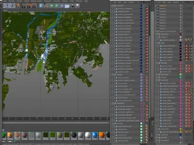 Busan South Korea Feb 2021 Low-poly 3D model Low-poly 3D model