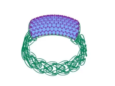 0127 - Cuban Chain Ladies Ring 3D print model