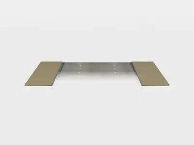 Road lanes Low-poly 3D model