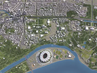 Pyongyang - Ryomyong Low-poly 3D model