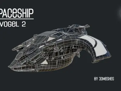 Spaceship - Vogel 2 - PBR lowpoly Low-poly 3D model