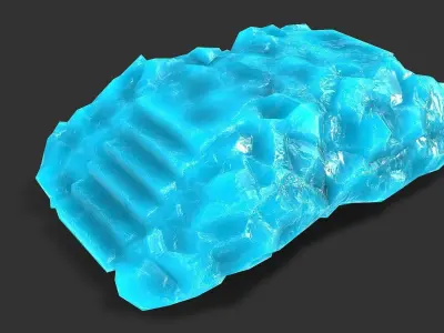 Stairs stone staircase 10 Low-poly 3D model