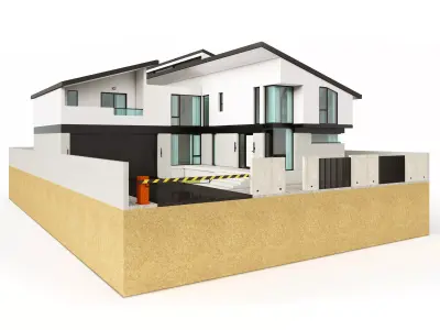 Duplex House-1 3D model