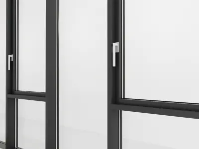 Panoramic glazing Stained glass 83 Low-poly 3D model