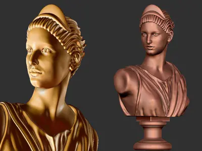 ARTEMIS DIANA BUST HEAD GREEK ROMAN GODDESS STATUE  3D print model