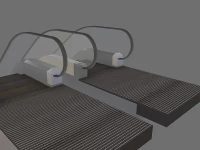 Animated Escalator 3D model