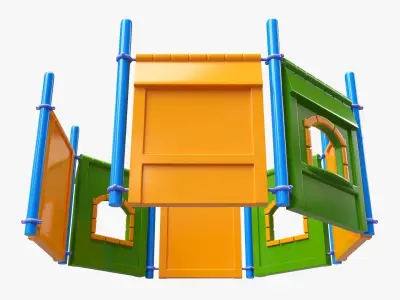 Kids outdoor playground 01 3D model
