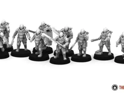 Coalition Veterans - Melee Weapons 3D print model