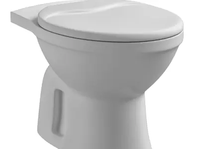 Floor Mount oval shape EWC toilet 3D model Modeled in 3ds max 3D model