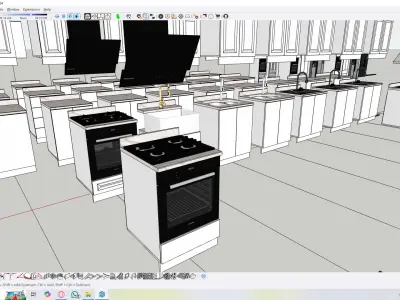 Kitchen and Door modules mega archive Low-poly 3D model