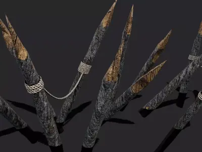 Wooden Trap Low-poly 3D model