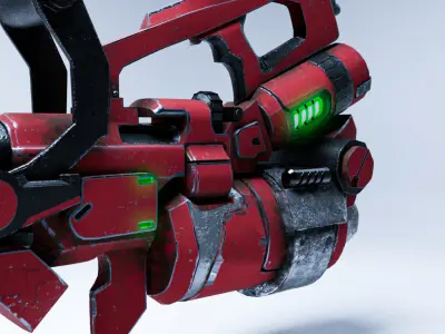 Sci-Fi Gun Futuristic Weapon Low-poly 3D model