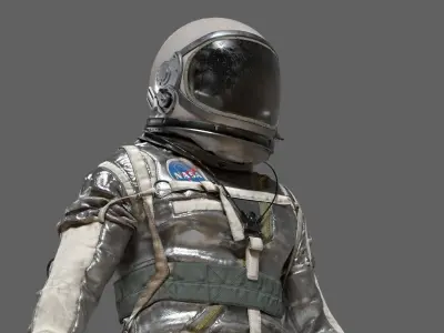 SPACESUIT Silver Mercury Navy Mark IV 3D model