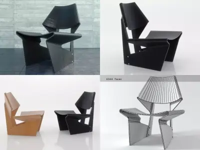 Side chair 3D model buy