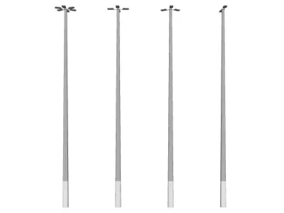 Concrete Lamp Post - Light Pole - Street Light - Group 01 3D model