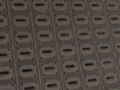 Medieval Riveted Wood Panels PBR Seamless Texture