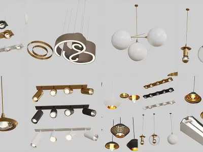 Ceiling lights package over 30 lights  3D model