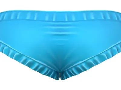 Frill Retro Pin Up Underwear Low-poly 3D model