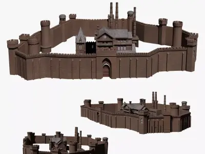 Build - Castle Walls Series Cinder Bastion N1 3D model